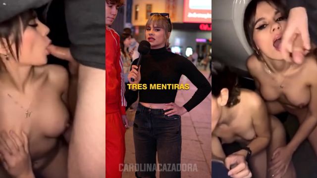 Carolina Cazadora y su Amiga Chupando Verga a Desconocidos
