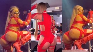 La Perversa Sexy provocando morbo en su concierto