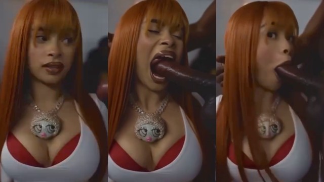 Celebrity Ice Spice Sucking a Huge Black Cock