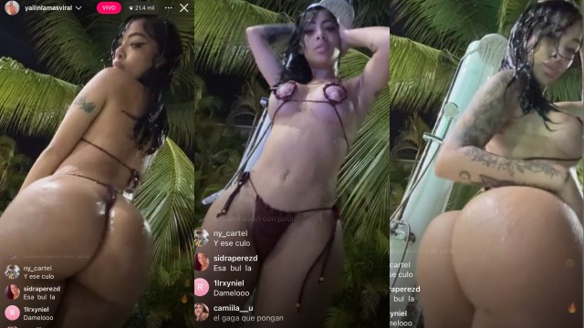 Yailin cachonda en vivo por Instagram dando chapa