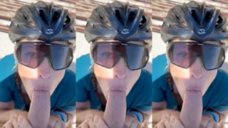 Cecilia Sopena me la chupa luego de una carrera en Bicicletas