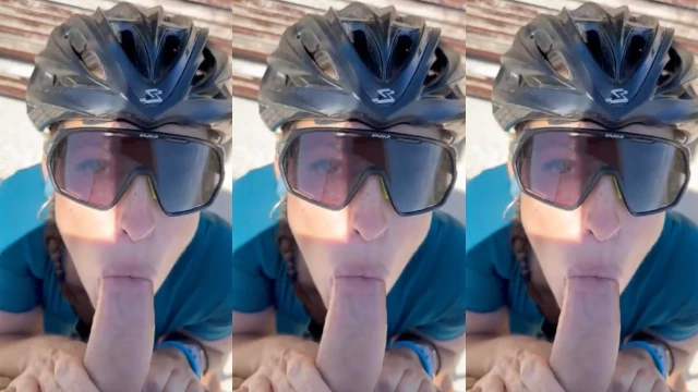 Cecilia Sopena me la chupa luego de una carrera en Bicicletas