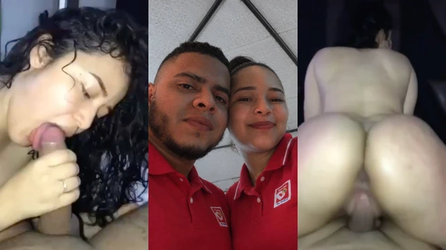 Pareja de Empleados del D1 se graban culeando